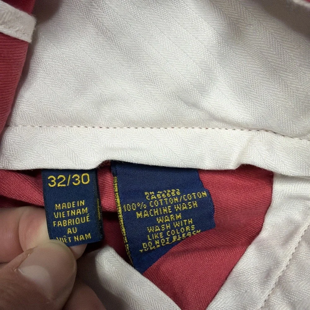 Polo Ralph Lauren Bedford Chino Classic Fit Red Cotton Twill Pants Size 32x30